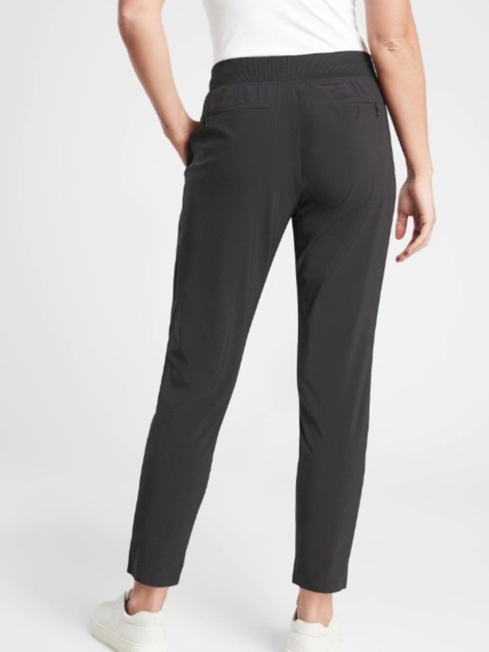 NEW Athleta Brooklyn Black Athletic Slit Ankle Pant - Picture 2 of 6